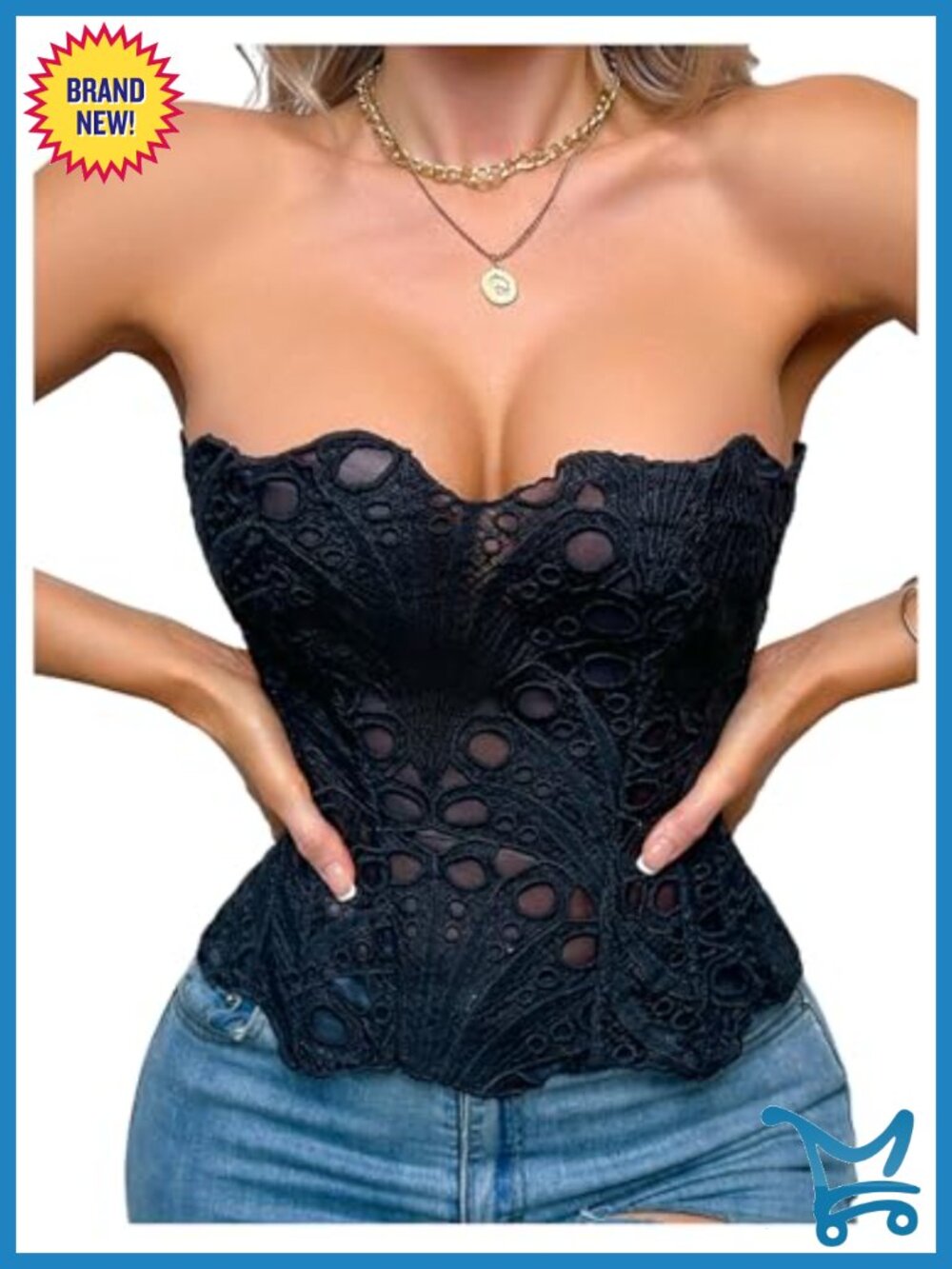 Women's Sheer Floral Lace Cropped Camisole Top